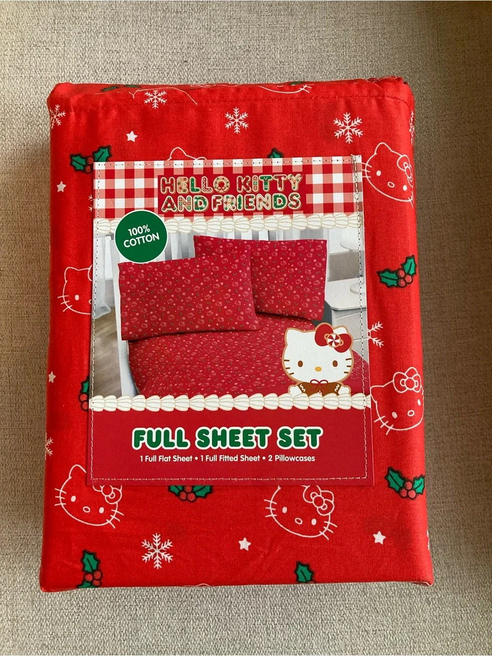 Hello Kitty Holiday Full Sheet Set
